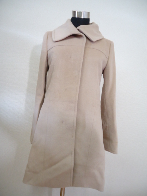 【KCM】mod-t10-40■新品■【modify/モディファイ】アンゴラシャルムステンカラーコート (ベージュ) サイズ:40■拍卖