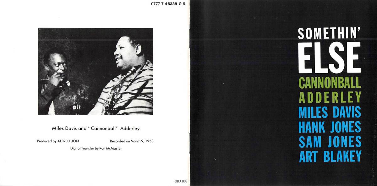 ☆キャノンボール・アダレイ、マイルス・デイヴィス/サムシン・エルスSomethin´ Else 輸入盤 BlueNote 中古CD拍卖