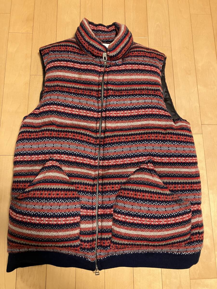 ホワイトマウンテニアリング ダウンベスト サイズM white mountaineering 赤系拍卖