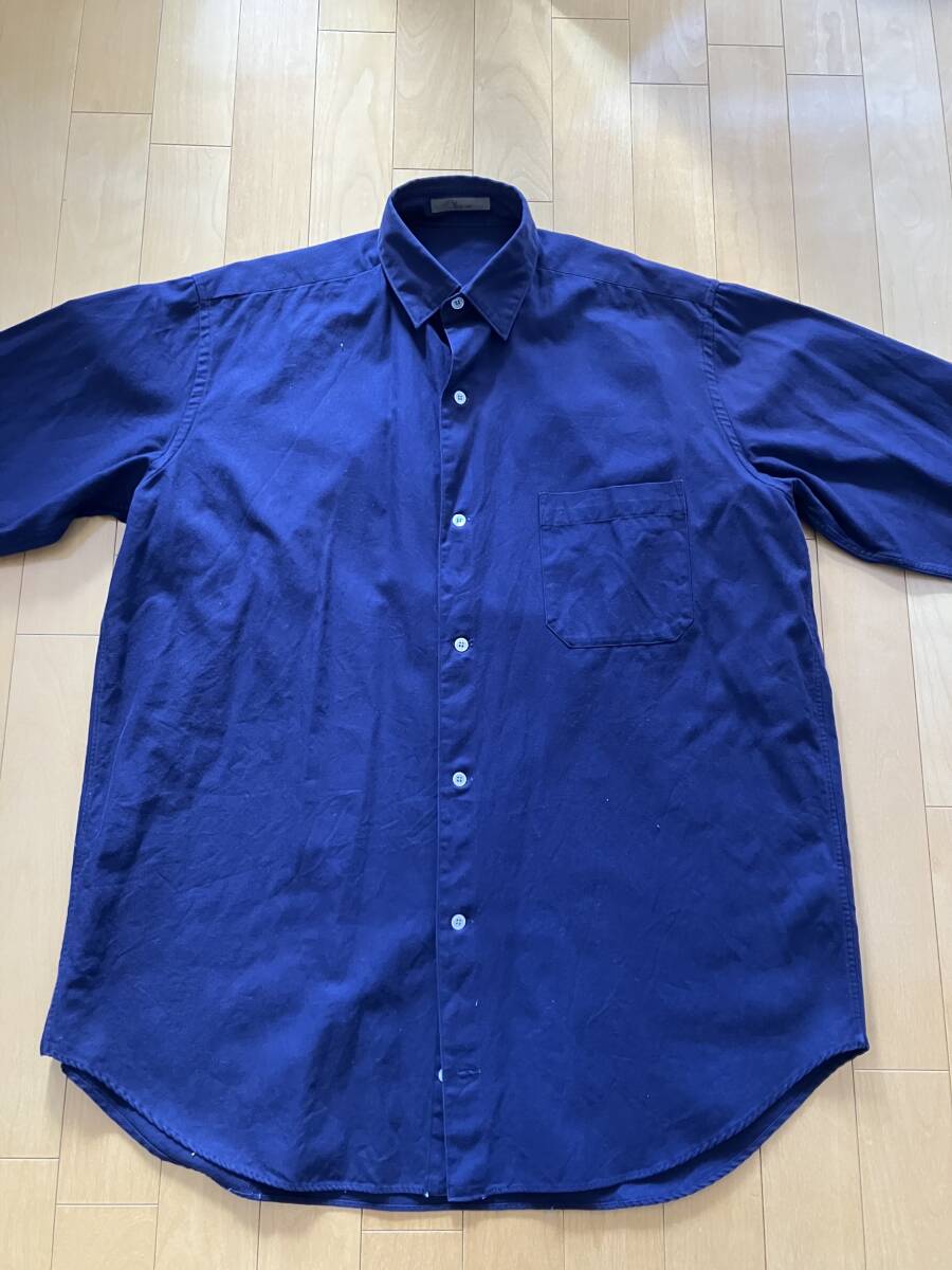 Y’s ワイズ ヨウジヤマモト シャツ ネイビー 綿100% (株)ワイズ フォーメン コムデギャルソン Y3拍卖