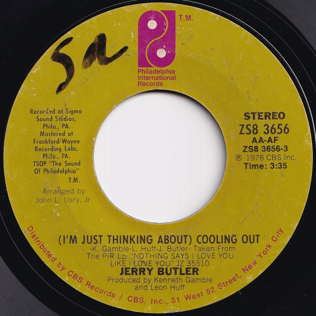 Jerry Butler Cooling Out / Are You Lonely Tonight Philadelphia International US ZS8 3656 208657 SOUL ソウル レコード 7インチ 45拍卖