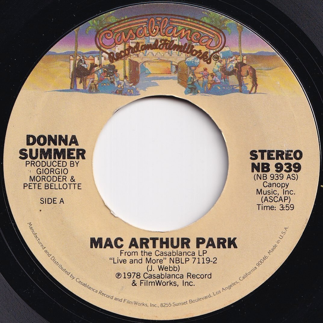 Donna Summer Mac Arthur Park / Once Upon A Time Casablanca US NB 939 208859 SOUL DISCO ソウル ディスコ レコード 7インチ 45拍卖