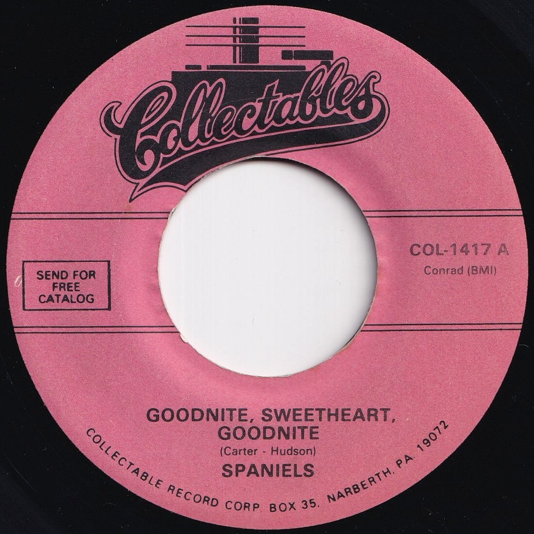 Spaniels Goodnite, Sweetheart, Goodnite / You Don't Move Me Collectables US COL-1417 208512 R&B R&R レコード 7インチ 45拍卖
