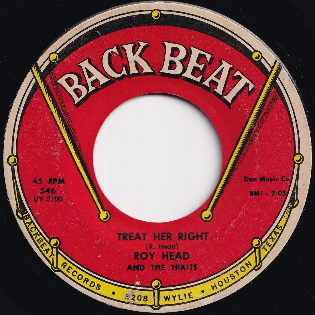 Roy Head Treat Her Right / So Long, My Love Back Beat US 546 208602 SOUL ソウル レコード 7インチ 45拍卖