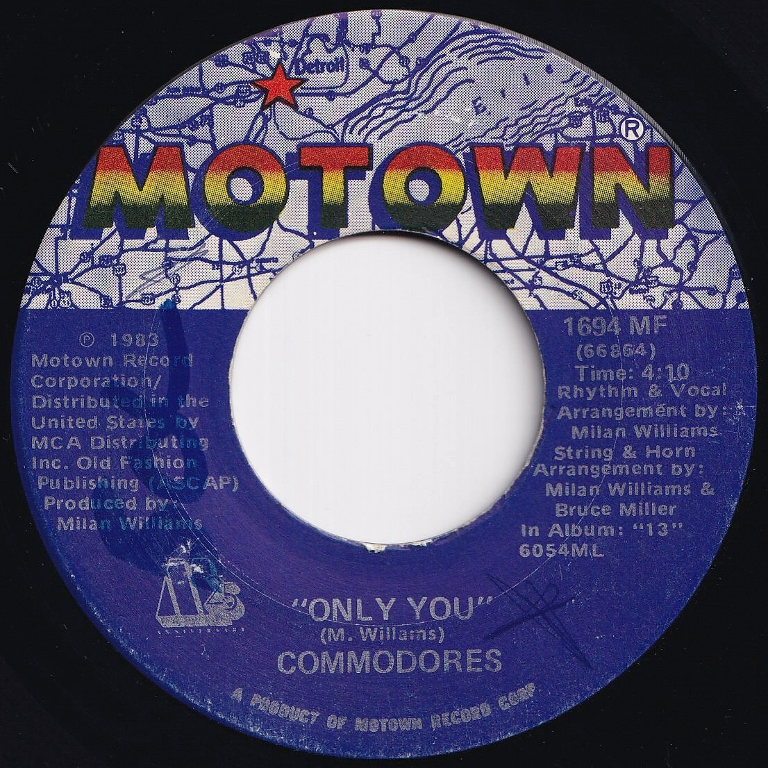 Commodores Only You / Cebu Motown US 1694 MF 208656 SOUL ソウル レコード 7インチ 45拍卖