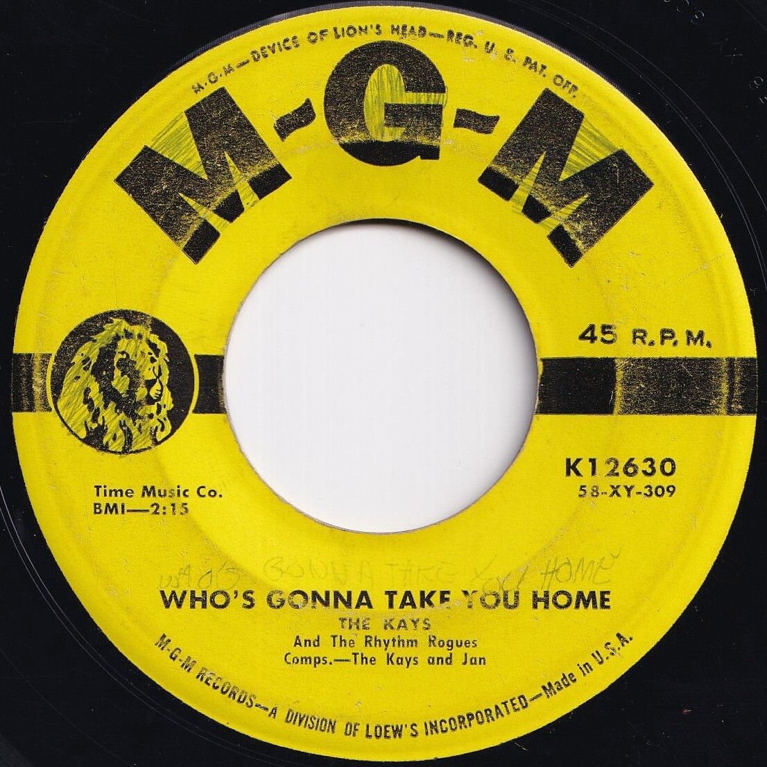 Kays Who's Gonna Take You Home / Baby MGM US K12630 208750 R&B R&R レコード 7インチ 45拍卖
