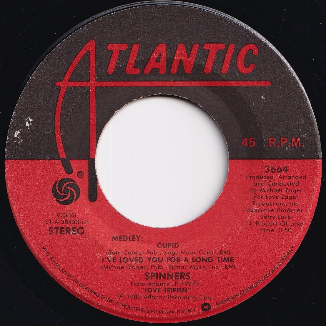Spinners Cupid~I've Loved You For A Long Time / Pipedream Atlantic US 3664 208760 SOUL DISCO ソウル ディスコ レコード 7インチ 45拍卖