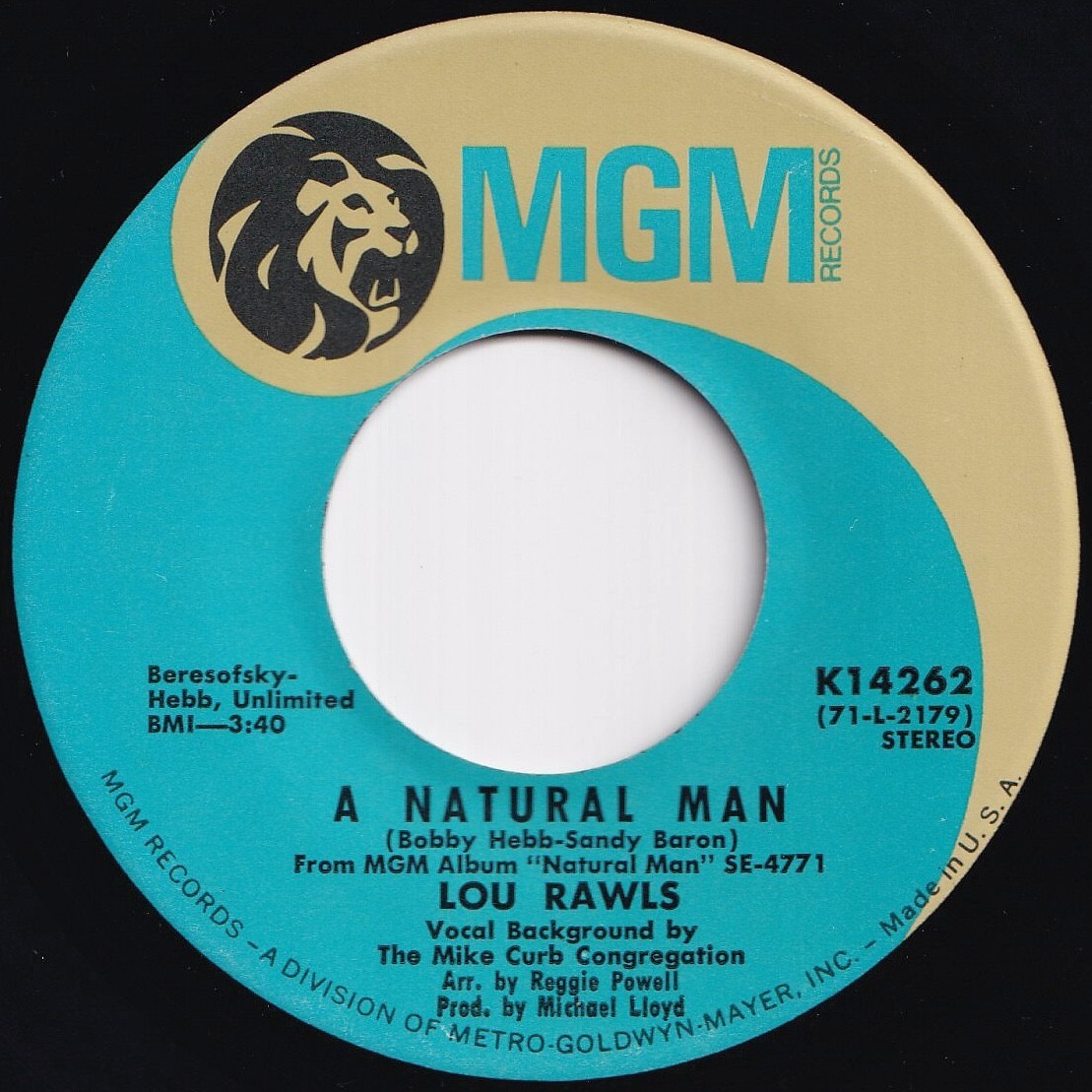 Lou Rawls A Natural Man / You Can't Hold On MGM US K14262 208786 SOUL ソウル レコード 7インチ 45拍卖