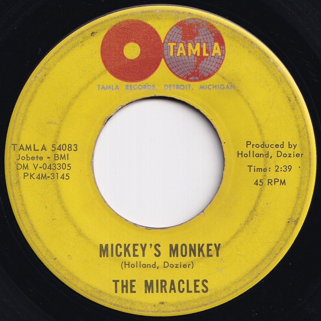 Miracles Mickey's Monkey / Whatever Makes You Happy Tamla US 54083 208622 SOUL ソウル レコード 7インチ 45拍卖