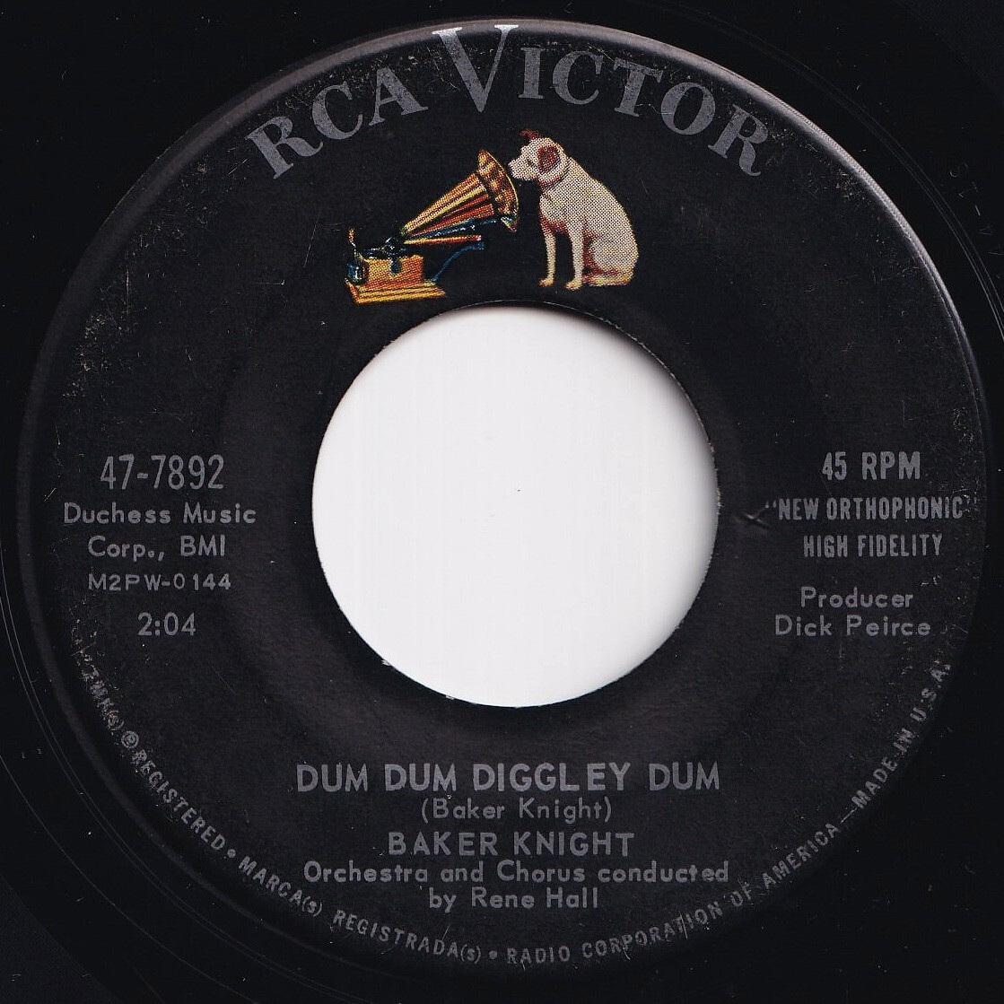 Baker Knight Dum Dum Diggley Dum / Anytime At All RCA Victor US 47-7892 208724 R&B R&R レコード 7インチ 45拍卖