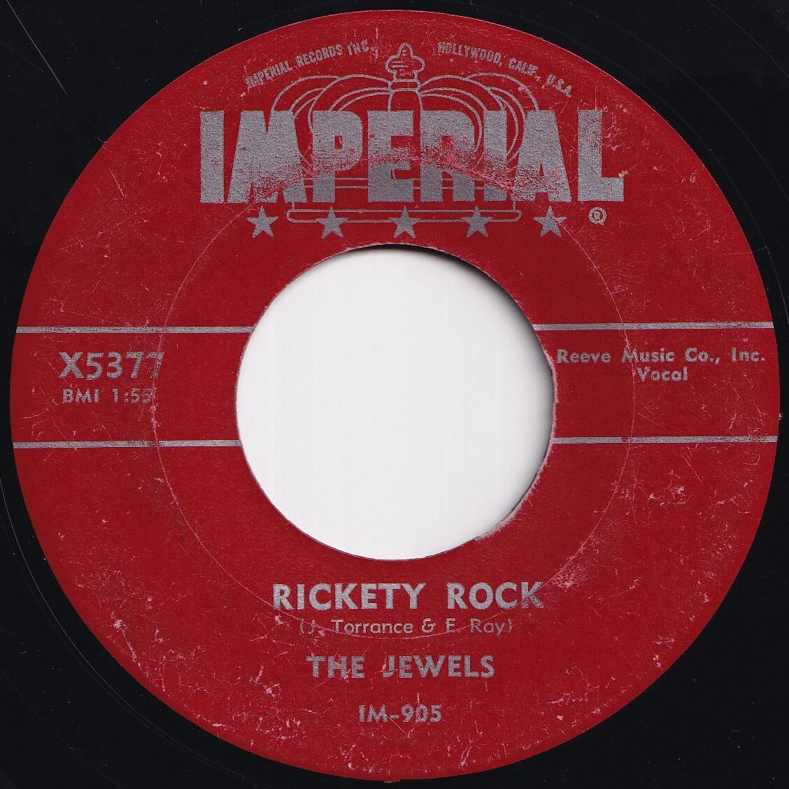 Jewels Rickety Rock / How Imperial US X5377 208744 R&B R&R レコード 7インチ 45拍卖
