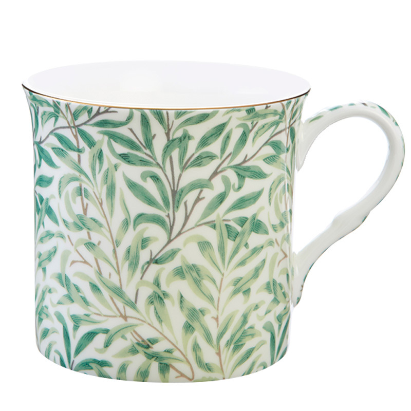 グリーンの葉が爽やかな上品マグカップ拍卖