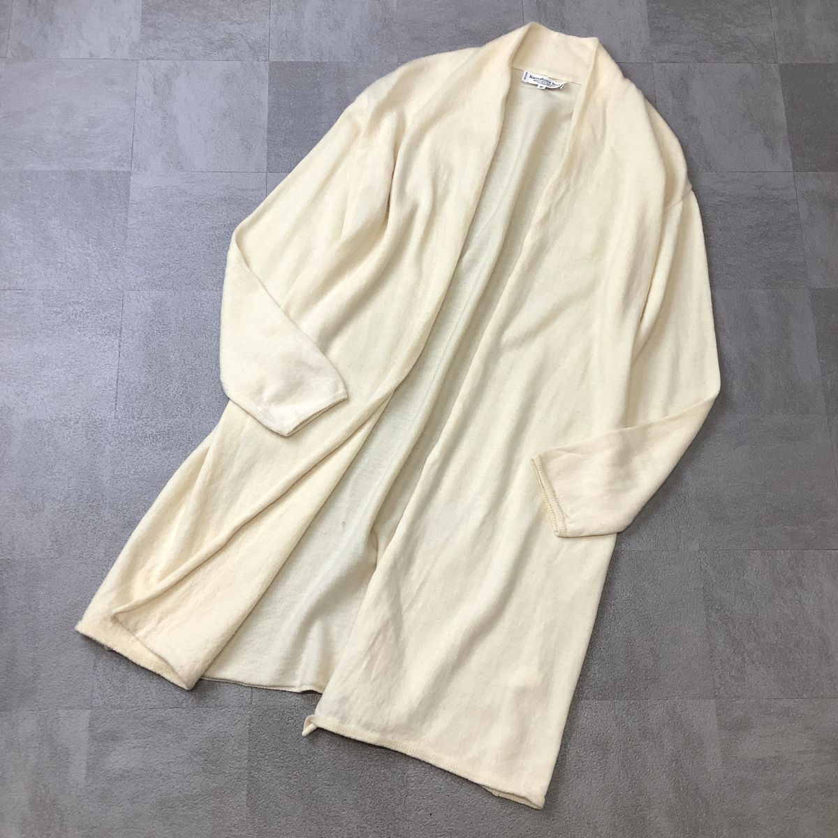 良品 Maker’s Shirt メーカーズシャツ 鎌倉シャツ ウール ロングニット カーディガン レディース Fサイズ フリー クリーム拍卖