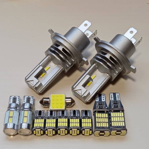 LA100/110S ムーヴ(ムーブ) 超爆光! H4 LED ヘッドライト ルームランプ バックランプ ポジション ナンバー灯 12個セット /h4z/45/10/26/t31拍卖