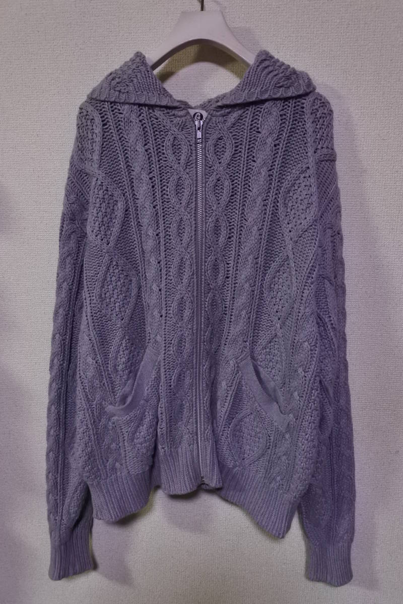 90's GOOD ENOUGH グッドイナフ フィッシャーマンニット パーカー size M グレー 初期拍卖