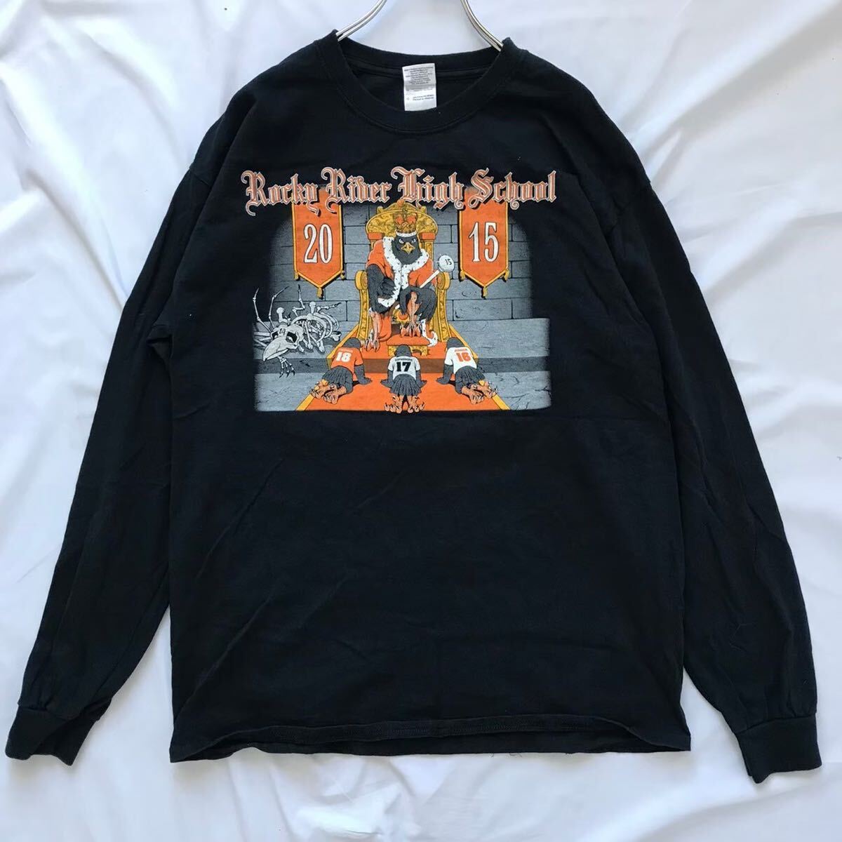 gildan プリント入りロングTシャツ 長袖 ロンT拍卖