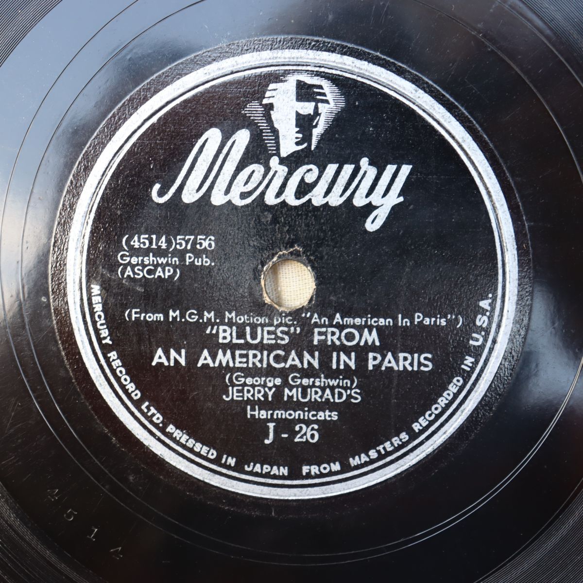 S187/SP盤/ハーモニカ/ジェリー・ムラーズ・ハーモニーキャッツ/映画「巴里のアメリカ人」より「BLUES」/ジョニー・ロング「LOVE IS HERE拍卖