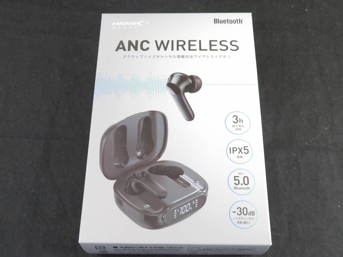 未使用 ワイヤレスイヤホン ANC HIDISC 磁気研究所 HDBTANC39BK ブラック *1110-2拍卖