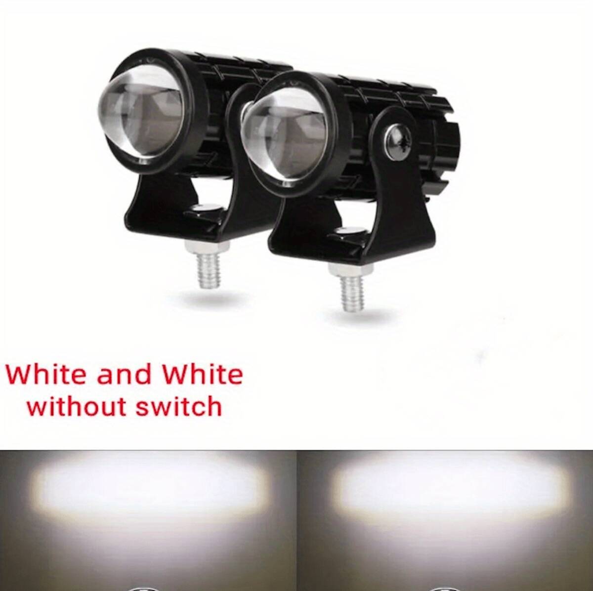 2個セット バイク LEDフォグライト 6LED ホワイト 白 ヘッドライト フォグランプ ヘッドランプ 防水 明るい スポットライト t64拍卖