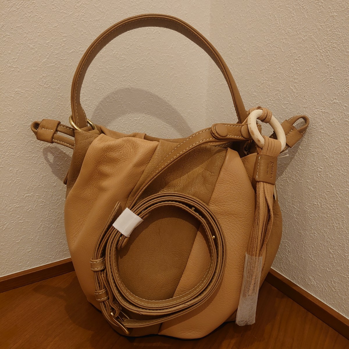 【即決】新品☆gentenゲンテン☆トルティーレ 2WAYミニショルダーバッグ☆キャメル拍卖