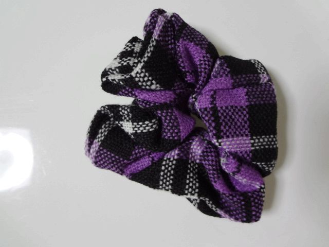 新品 子供向け タータンチェック柄 シュシュ拍卖