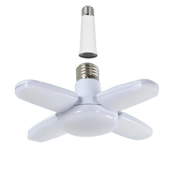 LEDガレージライト シーリングライト 蛍光灯 60W 5灯式 E26 昼白色 6500K 照明器具 天井照明 ペンダントライト 倉庫 延長ソケット 1個 N505拍卖