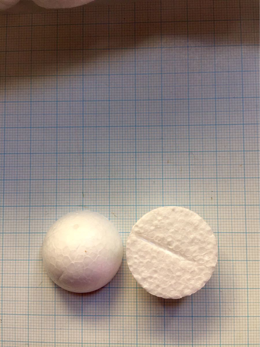 半切 半円 直径約30mm 送料は商品説明に記載 大量 素ボール 発泡スチロール ボール 拍卖