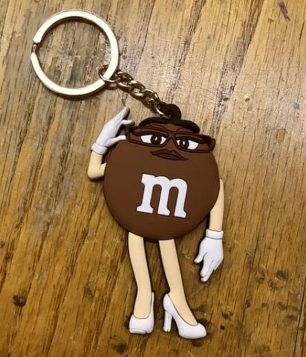 m&m's RUBBER エムアンドエムズ ラバーキーホルダー ブラウン拍卖