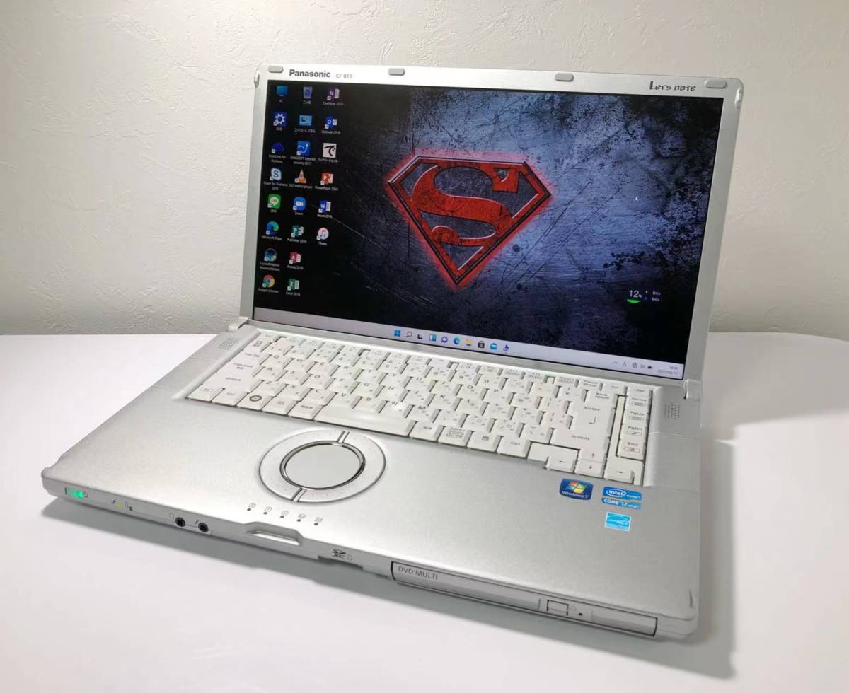 office2024搭載 快適スペック! Panasonic CF-B10/Corei7 2620M/8GB SSD256GB 搭載 Windows11PRO DVDマルチ無線LAN 15.6インチ拍卖