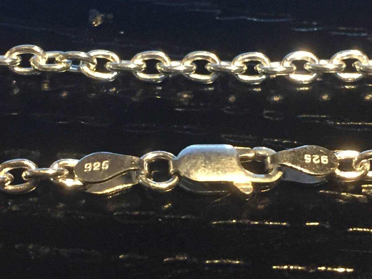 ☆送料無料 SV925 刻印有 太めの あづき50cm 2.8ミリ幅 (A80-50)拍卖