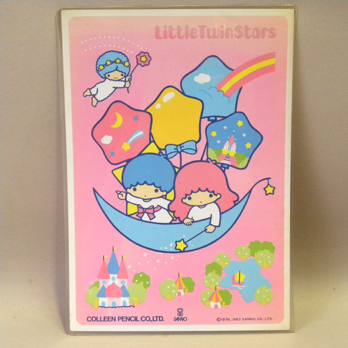 【未使用 新品】1980年代 当時物 コーリン/サンリオ リトルツインスターズ 下敷き ( ビンテージ レトロ Vintage Sanrio Little Twin Stars拍卖
