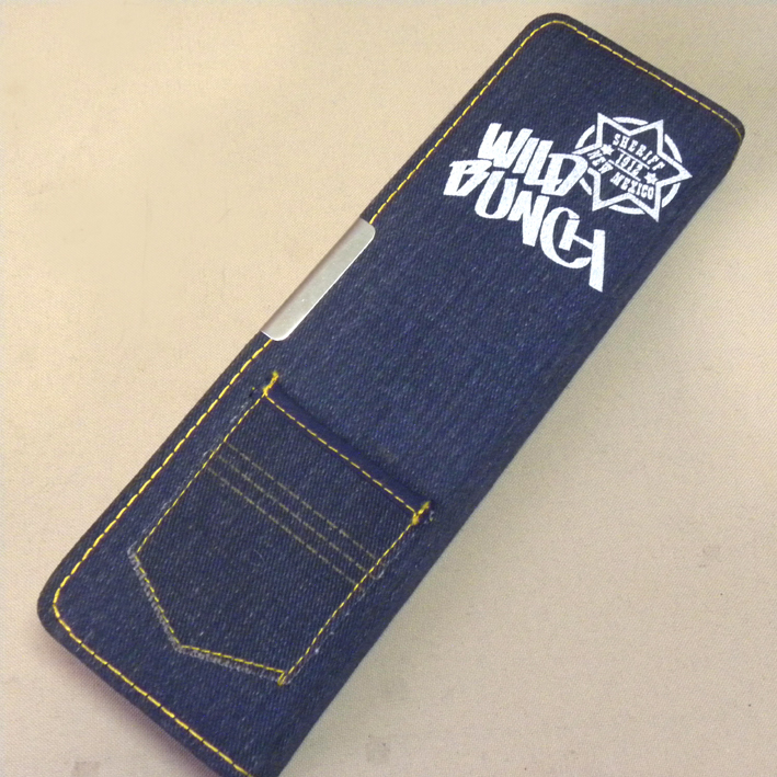 【未使用 新品】1970年代 当時物 サンスター ワイルドバンチ デニム 筆箱 ( 古い 昔の ビンテージ 昭和レトロ 文具 文房具 筆入れ ジーンズ拍卖