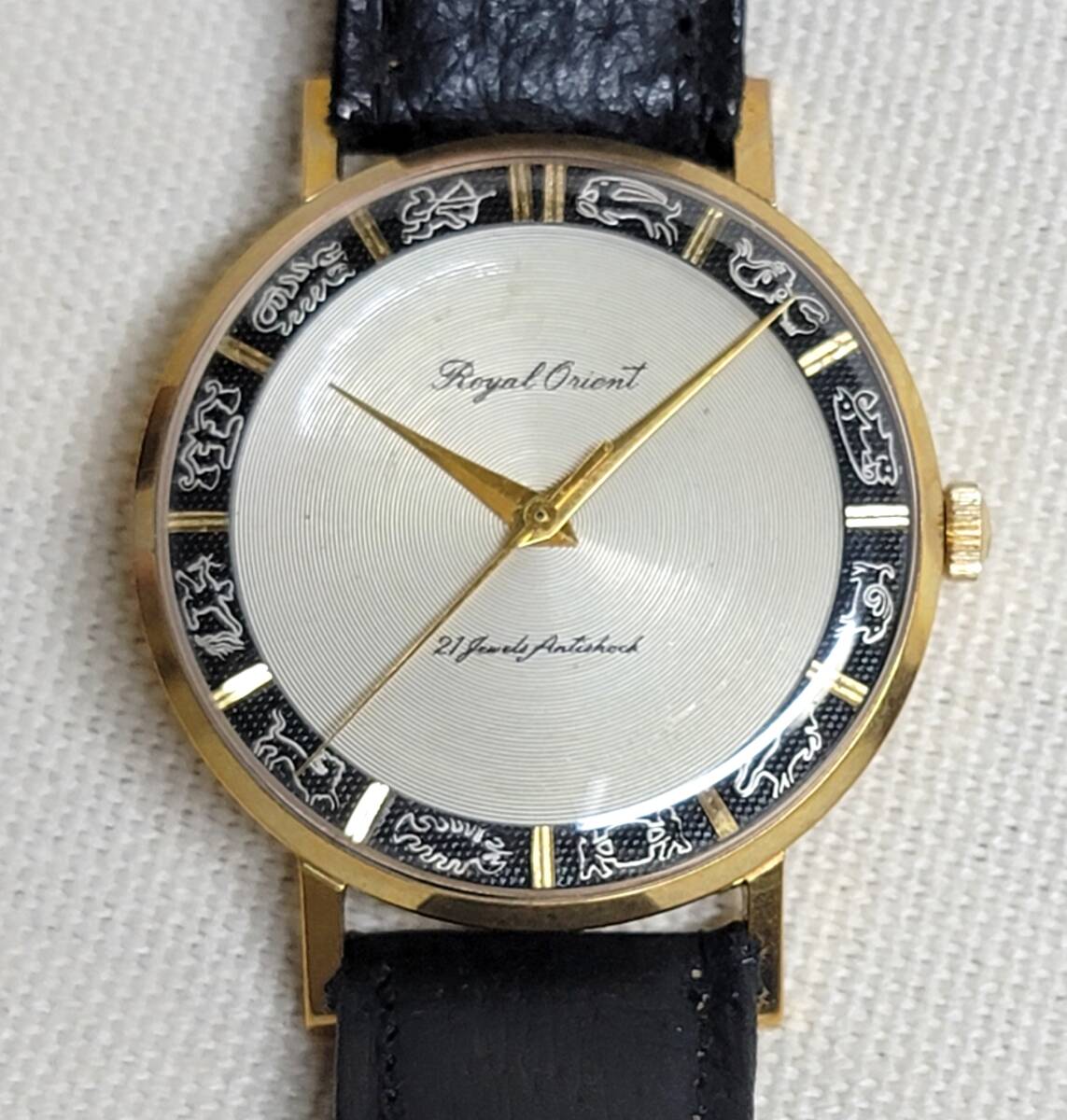 美品 ロイヤルオリエント 星座文字盤 ROYAL ORIENT 21石拍卖