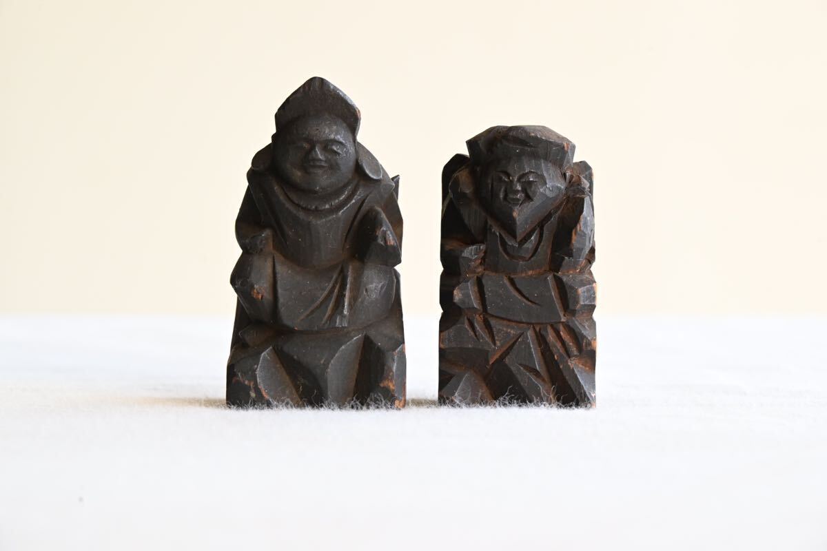 【骨董品】仏像 時代物 仏教美術 置物 円空 縁起物 木彫 彫刻 木喰 宗教芸術 民間信仰拍卖