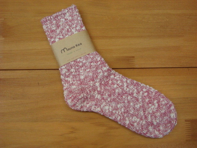 新品Mauna Kea(マウナケア)ソックス スラブネップツイスター杢パステル LADIES Pnk拍卖