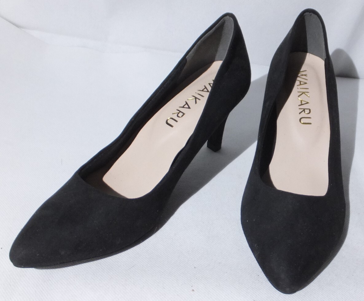 WA!KARU ワカル パンプス 黒 24cm ★Mw1886拍卖
