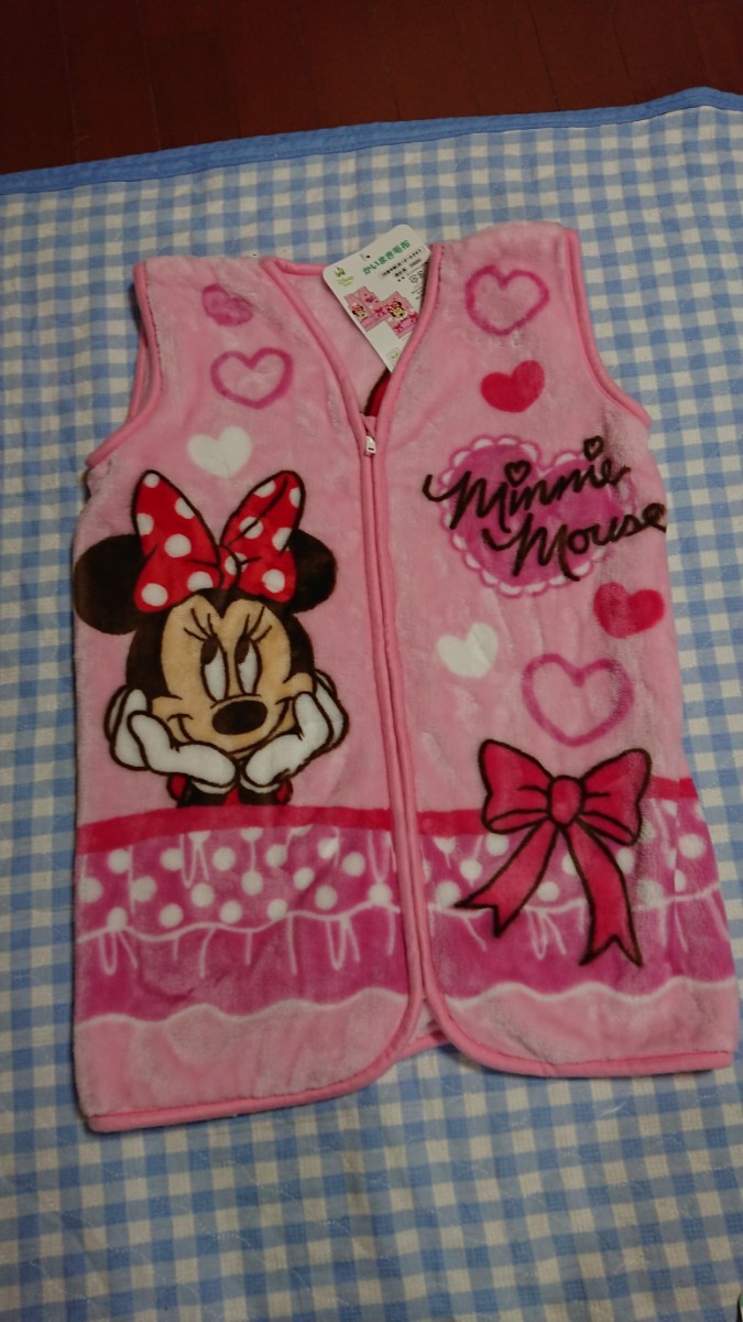 〇♪0930☆未使用・保管品☆DISNEY☆ミニーかいまき毛布 マイヤー 約1才~8才まで拍卖