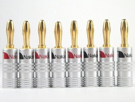 『送料無料 即決』 ナカミチ 24K 金メッキ バナナプラグ Nakamichi 8本拍卖