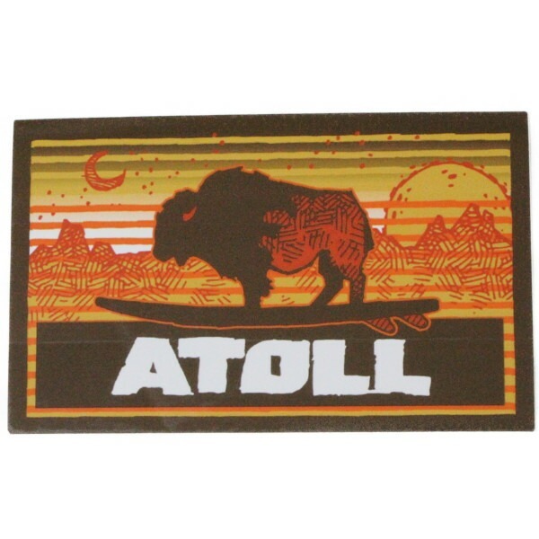 訳有 アトール ボード バイソン ステッカー 橙系 ATOLL BOARD CO. STICKER スタンドアップパドル パドルボード 空気 エア デコ シール SAP拍卖