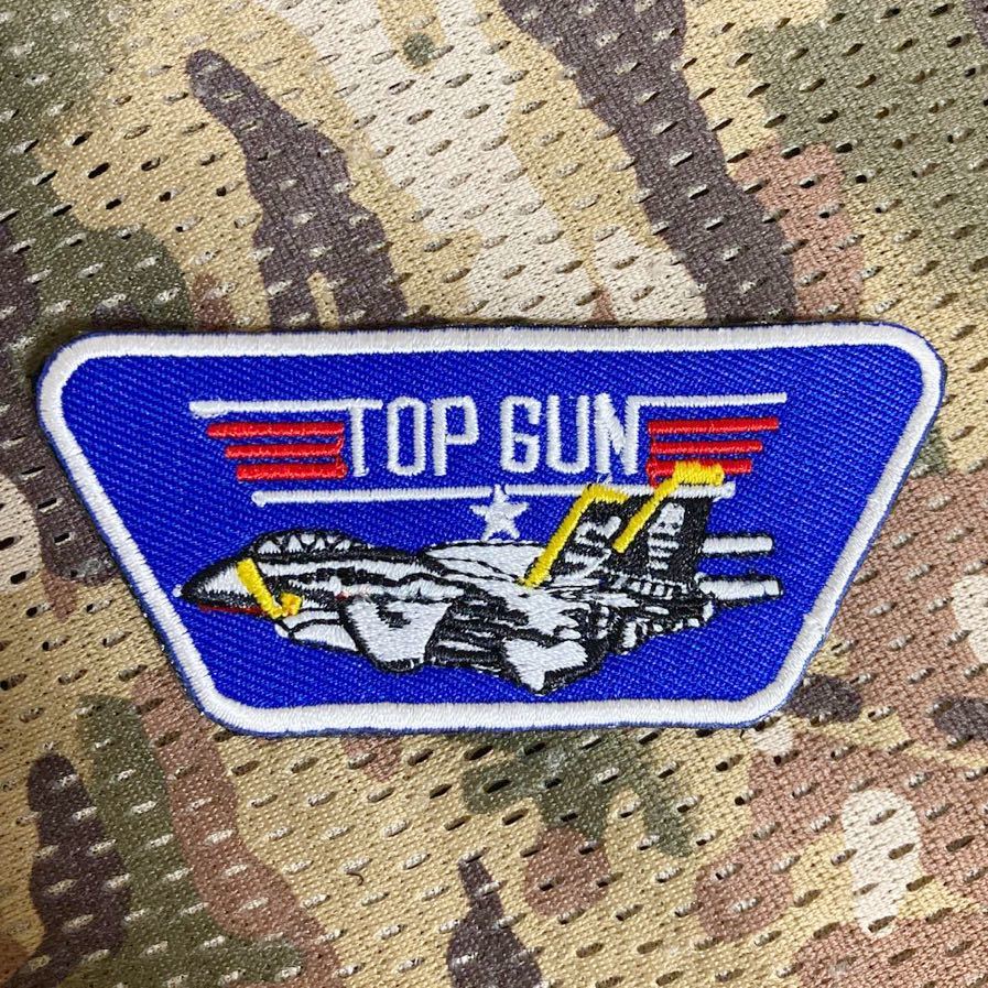 TOP GUN 青 ワッペン ベルクロ サバゲー ワッペン ベルクロ サバゲー 拍卖