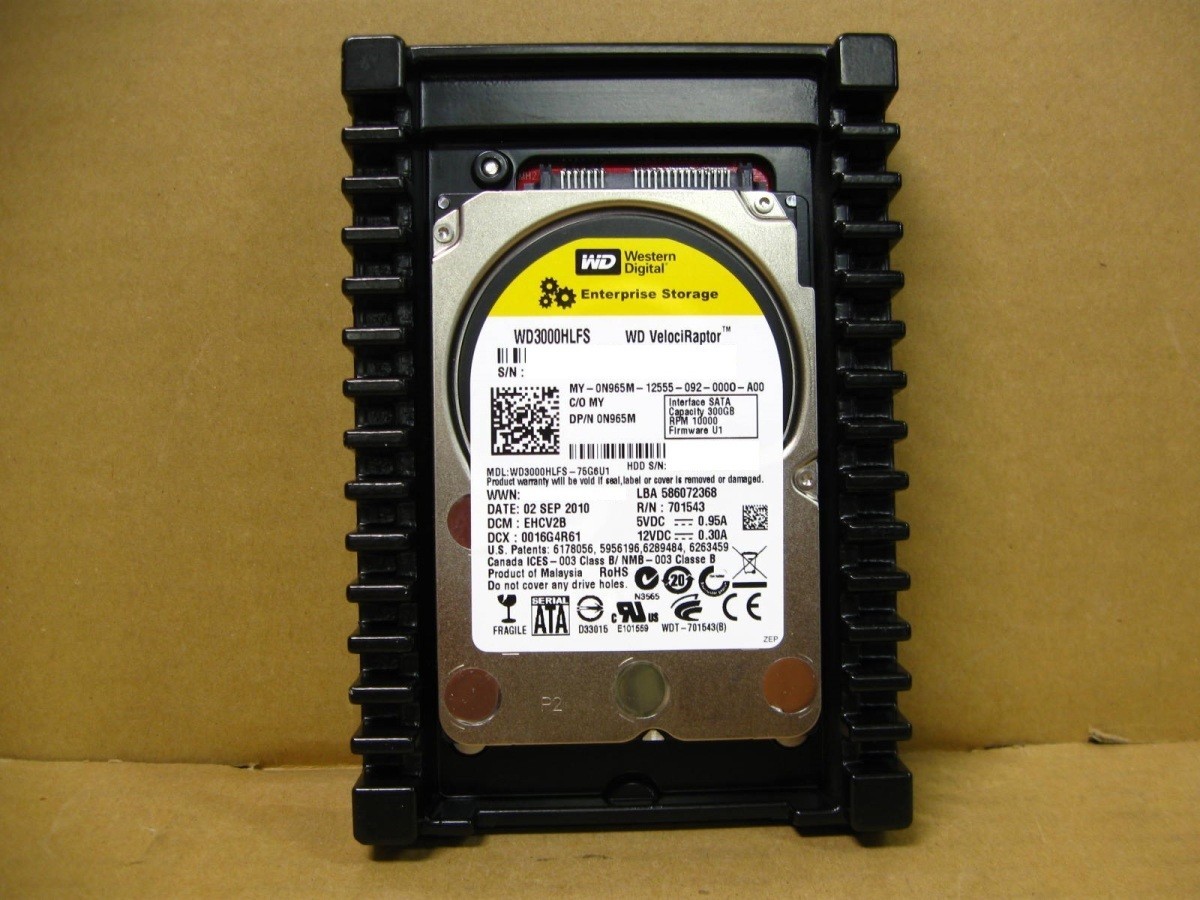 ▽Western Digital WD3000HLFS-75G6U1 300GB 10krpm SATA 3.5型 VelociRaptor 中古拍卖
