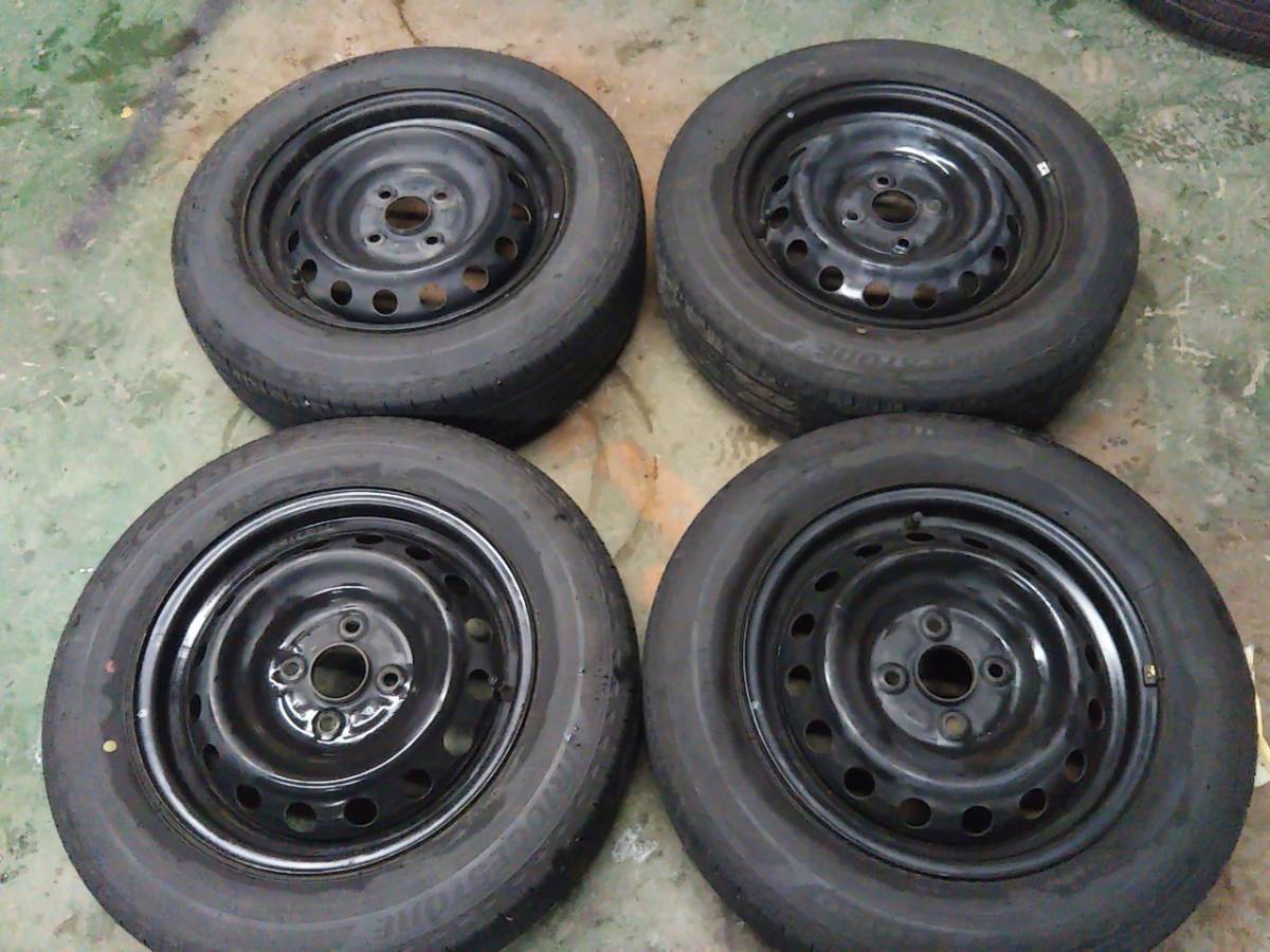 Y278 165/70R14 bridgestone ブリジストン 2018年*3 2017年*1 PCD100 4H 5J FIELDER vitz ヴィッツ nsp135 4本セット拍卖