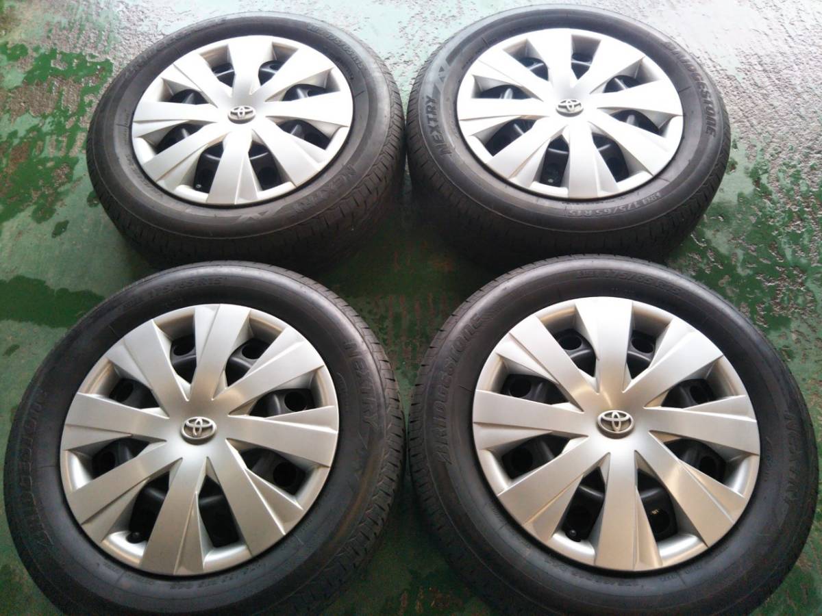 Y289 175/65R15 bridgestone ブリジストン nextry 2018年 PCD100 4H 5J FIELDER フィールダー NZE164 4本セット キャップ付き拍卖