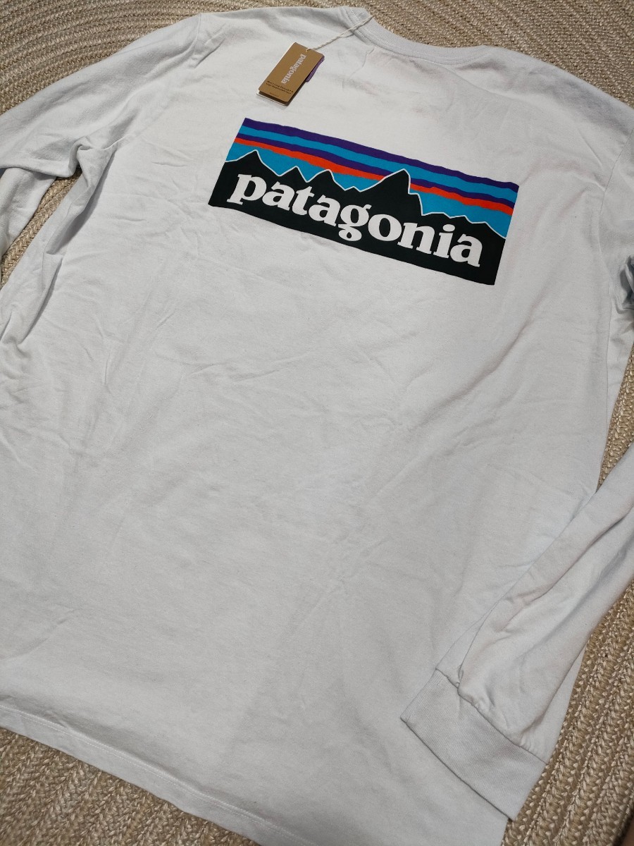 新品 未使用 patagonia パタゴニア P-6 バックロゴ ロンT XL ホワイト 白 長袖 Tシャツ メンズ 拍卖