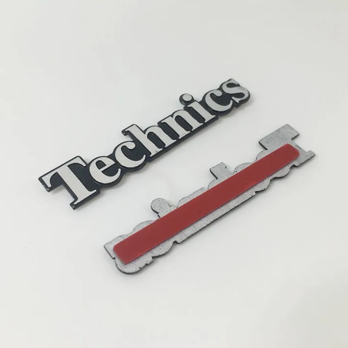Technics テクニクス アルミ エンブレム プレート シルバー/ブラック ap拍卖