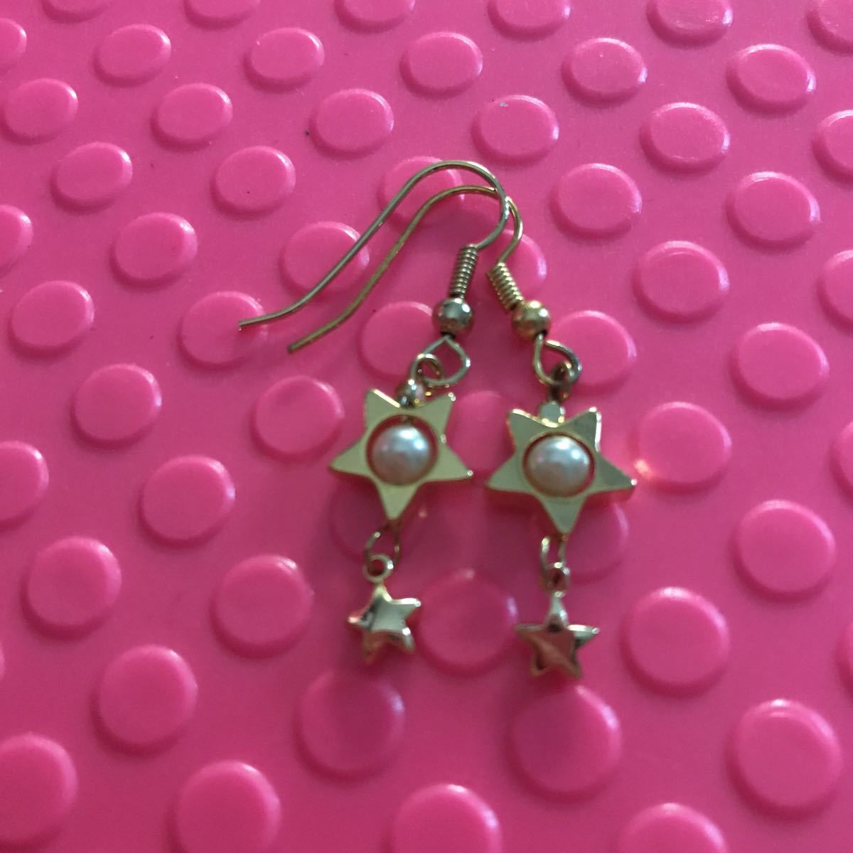 スター星とマジョリカパールのピアス拍卖