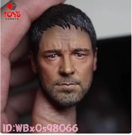 Qx1435: 顔 メンズ ヘッド アクションフィギュア 1/6 人形 外国人 男性 頭 ひげ ワイルド 頭部 交換 汎用 ミニチュア フェイス 1個拍卖