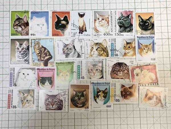 //◇ ねこ 世界の ネコ の 切手 猫 cat スタンプ ◇ 大幅値下げ-再入荷拍卖