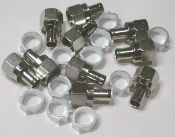 F■ 2.6GHz対応 5C用F型コネクター10個(F型接栓標準タイプ)新品 ■FP-5E10_jaee拍卖