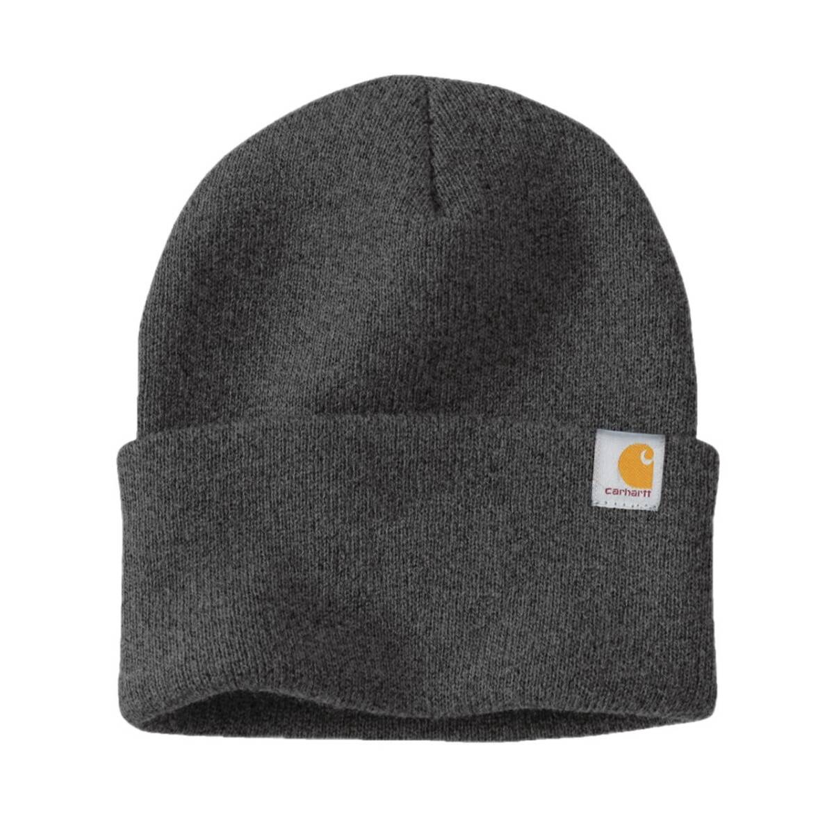 カーハート 帽子 ニット帽 ビーニー リブ付き リブビーニー CT104597 チャコール ワンサイズ Carhartt KNIT CUFFED BEANIE 新品拍卖